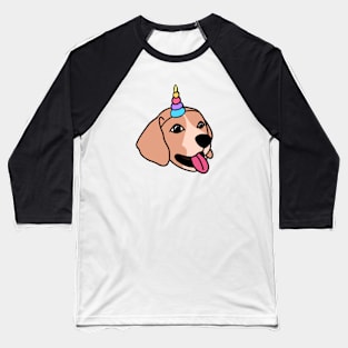 Cute Animal Unicorn Dog Baseball T-Shirt